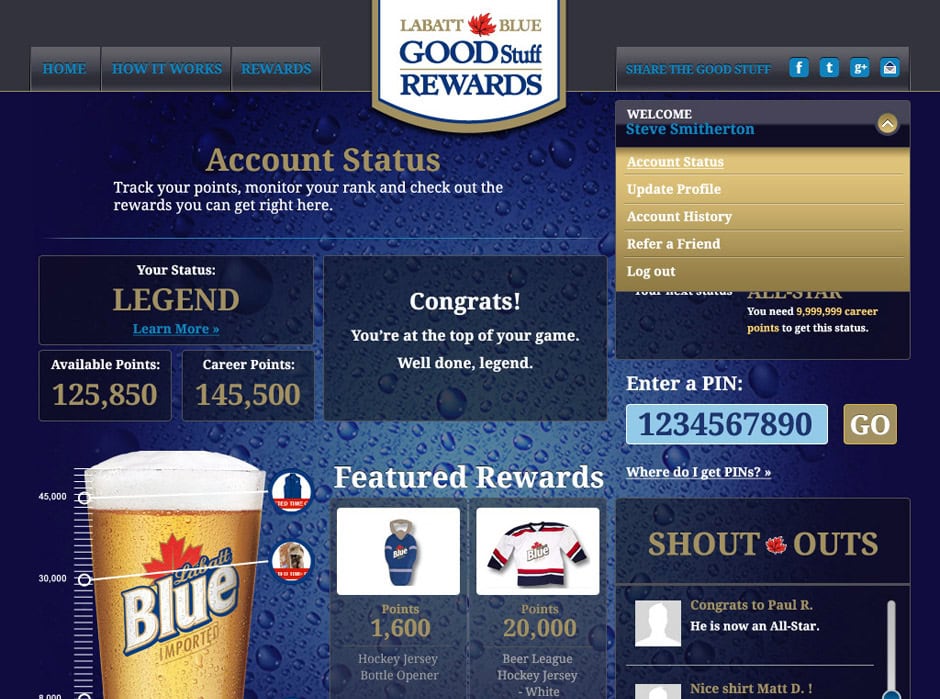 Labatt Blue A Wingfield Digital Project