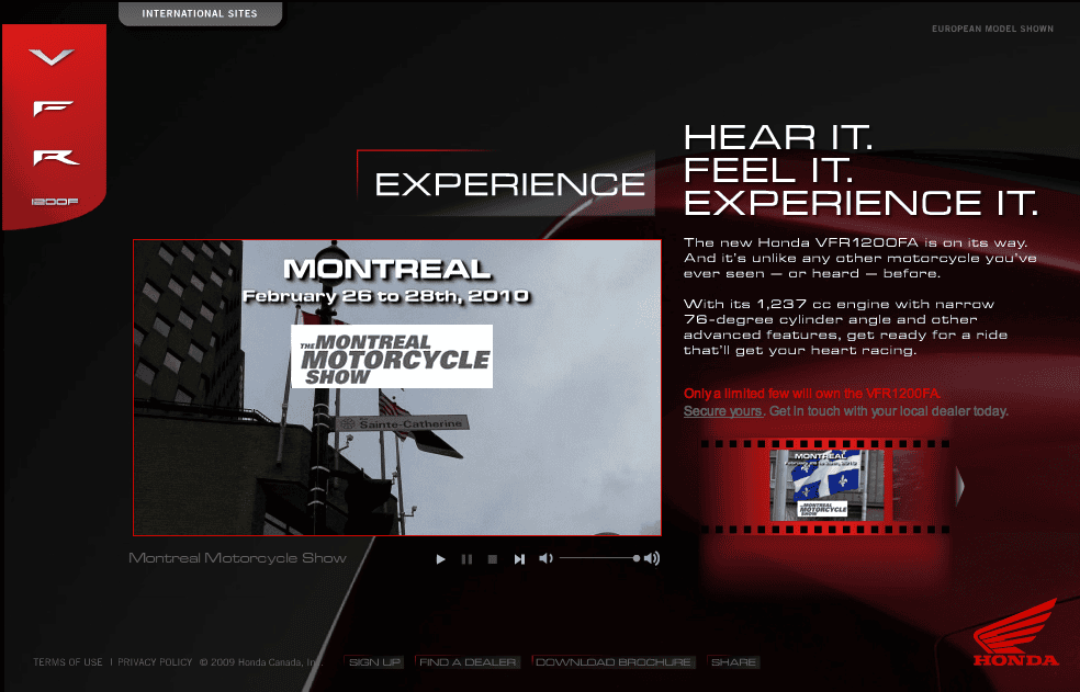 Honda VFR Motorcycle A Wingfield Digital Project