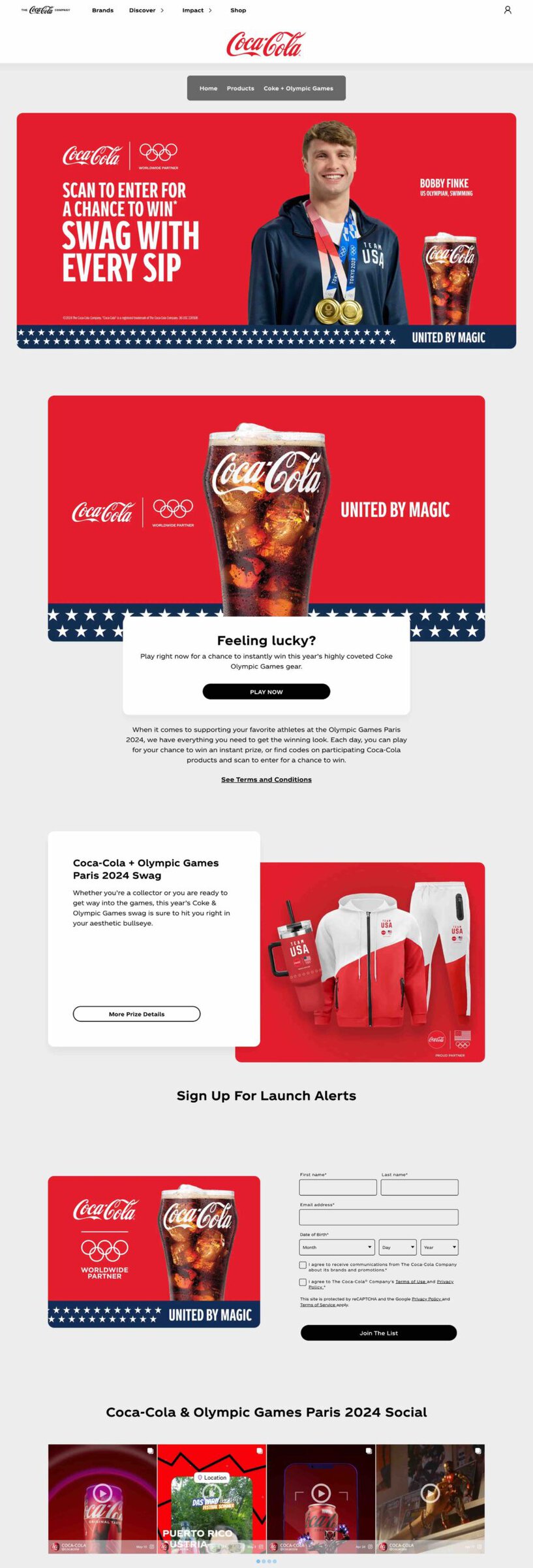 Coca-Cola Olympic Summer Games Paris A Wingfield Digital Project