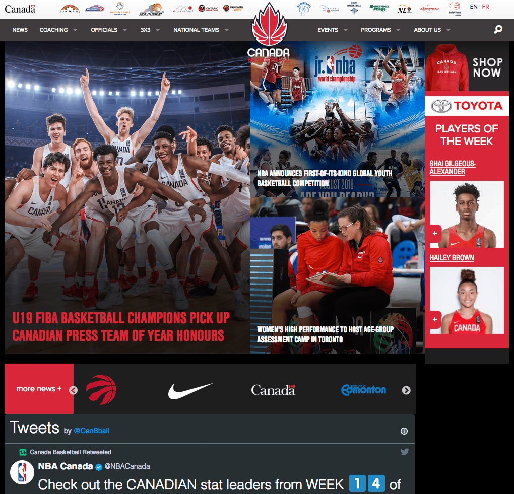 Canada Basketball A Wingfield Digital Project
