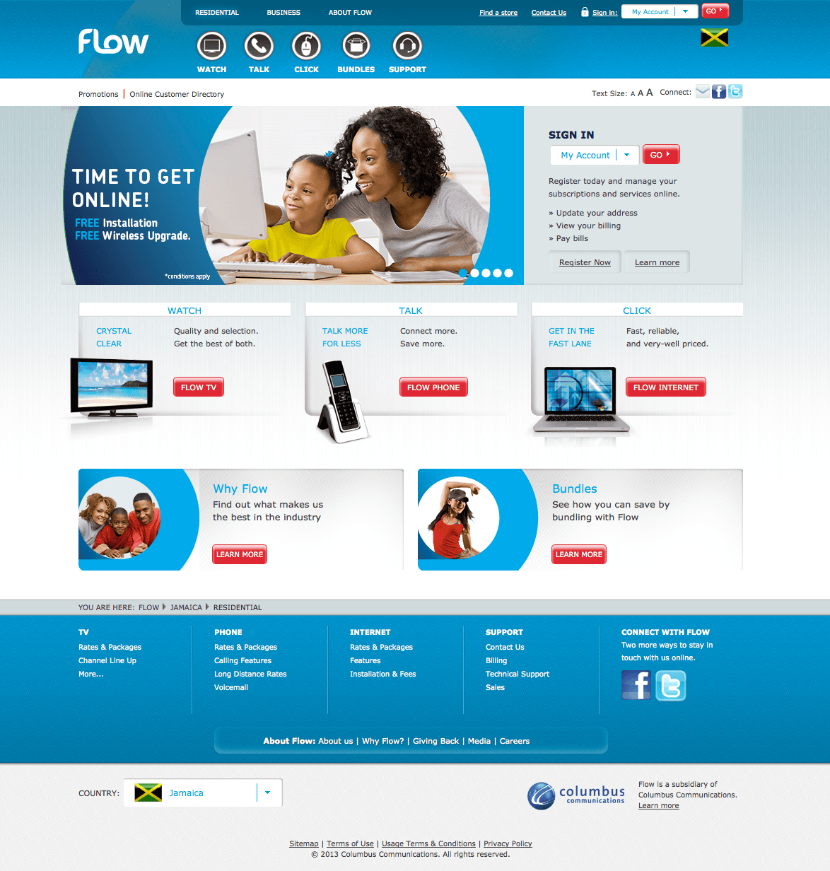 Flow Communications A Wingfield Digital Project