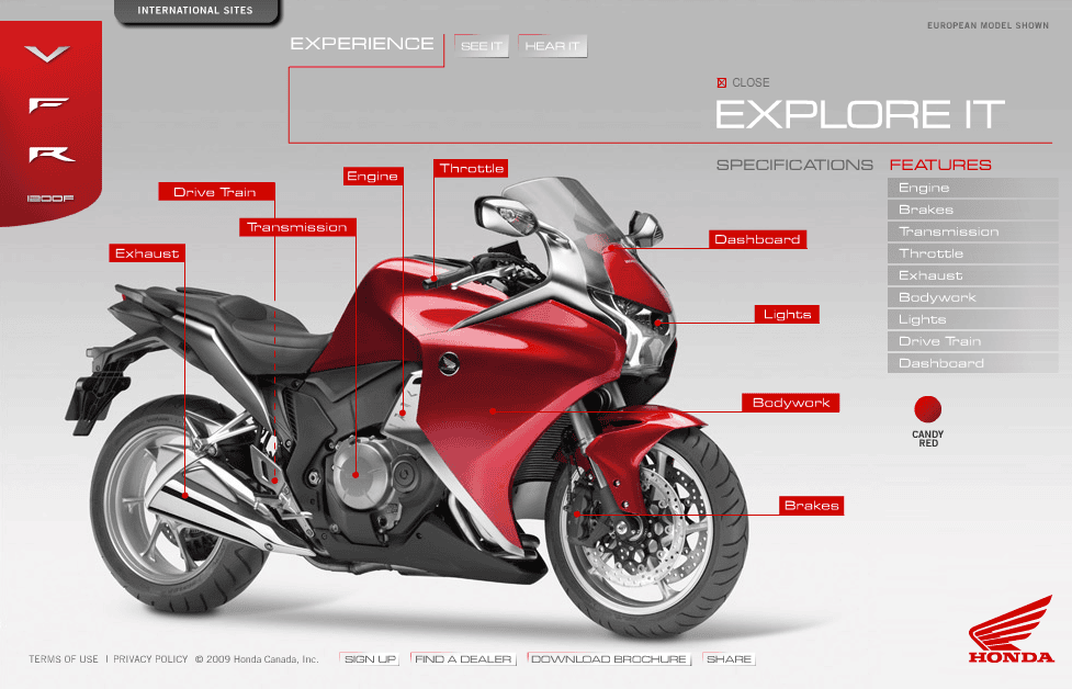 Honda VFR Motorcycle A Wingfield Digital Project