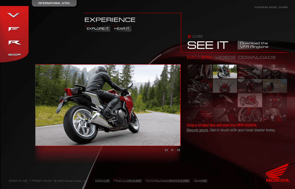 Honda VFR Motorcycle A Wingfield Digital Project