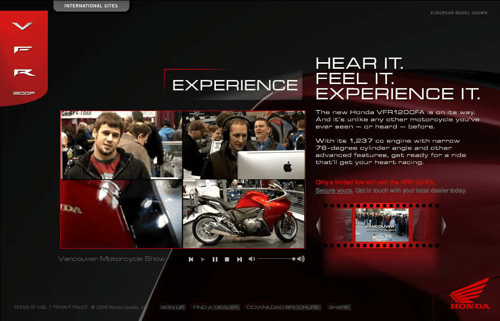 Honda VFR Motorcycle A Wingfield Digital Project