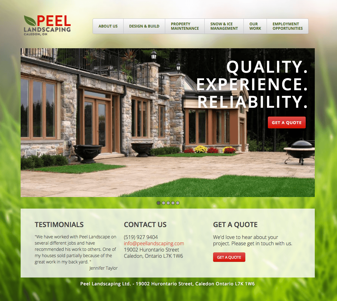 Peel Landscaping A Wingfield Digital Project